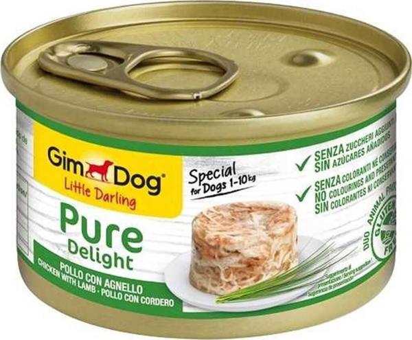 Gimdog Pure Delight Kuzulu ve Tavuklu Köpek Konservesi 85gr - Image 1