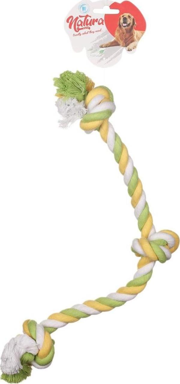 Natura Üç Düğüm Halat Köpek Oyuncak 50 Cm - Image 1