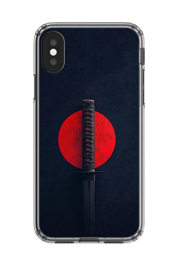 Dali Design İphone Xs Max Uyumlu Şeffaf Kılıf Samuray Kılıcı Tasarımlı - Image 1