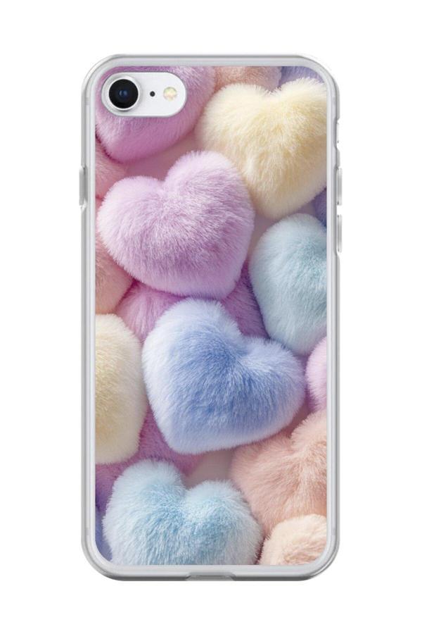 Dali Design İphone 8 Uyumlu Şeffaf Kılıf Peluş Tasarımlı - Image 1