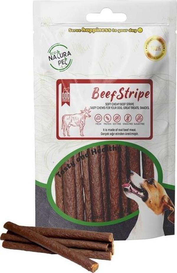Eco Natura Pet Beef Strape Yumuşak Biftek Şeritleri Köpek Ödülü 100Gr - Image 1