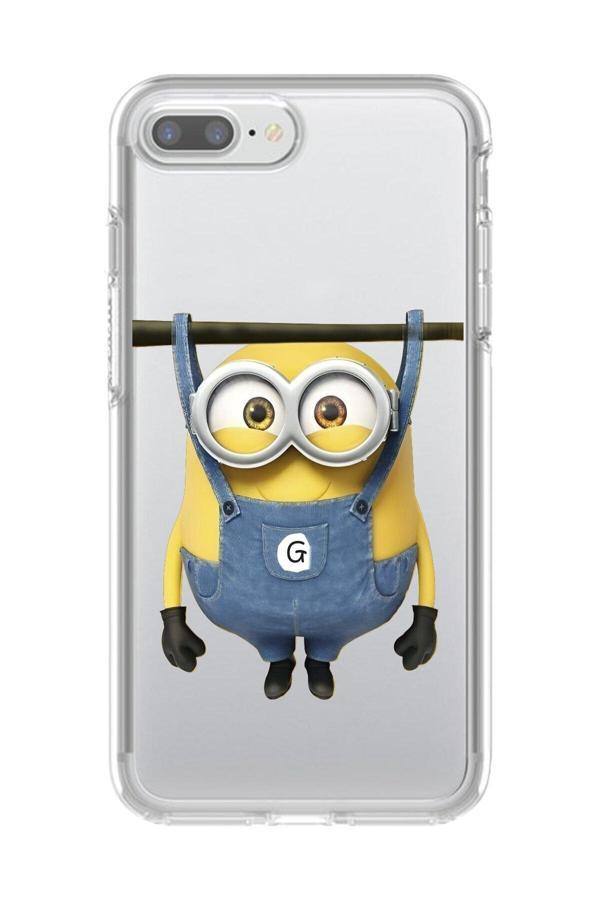 Dali Design İphone 7 Plus Uyumlu Şeffaf Kılıf Minions Tasarımlı - Image 1