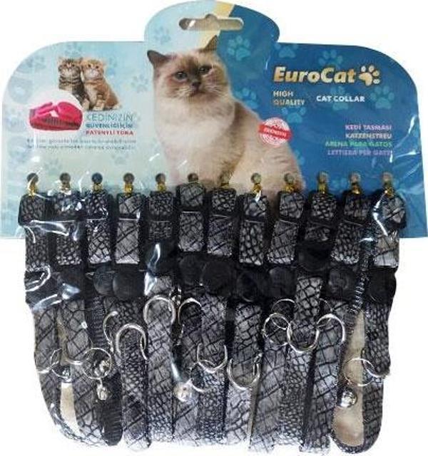 EuroCat Kedi Boy. Tas. Deri Des.10mm28cm 12Li Gri - Image 1