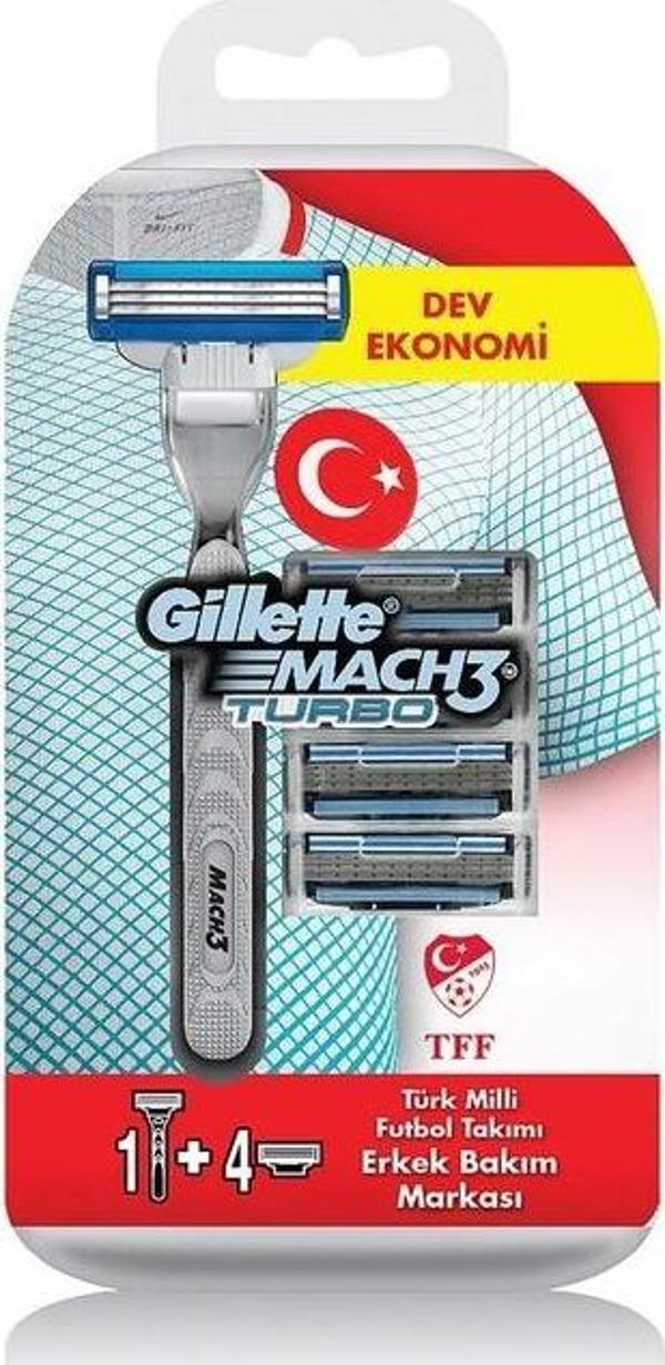 Gillette Mach3 Turbo Milli Takım Özel Paketi Tıraş Makinesi - Image 1