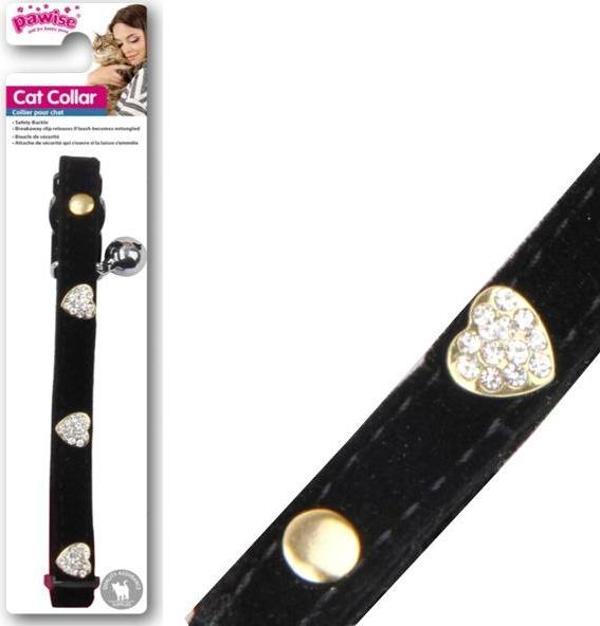 Pawise Kalp Taşlı Parlak Kedi Boyun Tasması 30 cm - Image 1