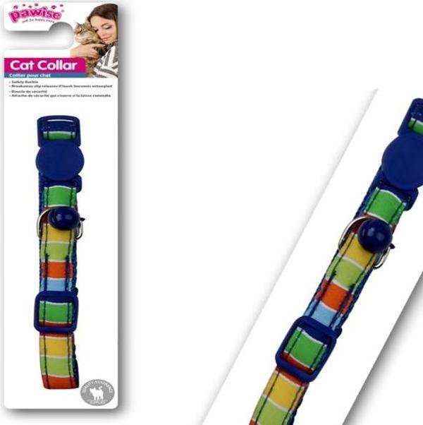 Pawise Şerit Desenli Mavi Kedi Boyun Tasması 30 cm - Image 1