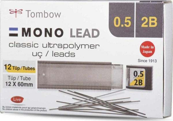 Tombow Mono Lead 0.5mm 2B Min (Uç) 12'li Kutu - Image 1