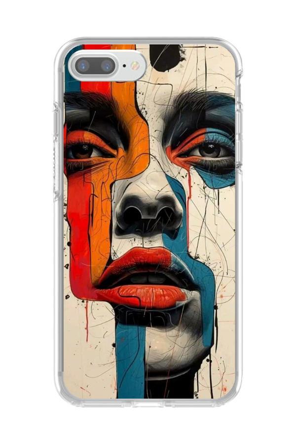 Dali Design İphone 8 Plus Uyumlu Şeffaf Kılıf Tablo Tasarımlı - Image 1