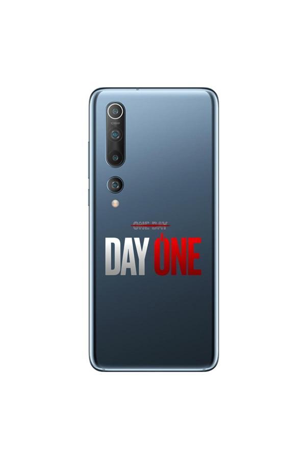 Dali Design Xiaomi Mi 10 Uyumlu Şeffaf Kılıf One Day/Day One Tasarımlı - Image 1