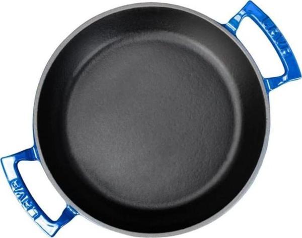 Aşçıbaşı Ticaret Lava Döküm Sahan Tava Metal Kulplu 20cm.Mavi ızgara Mangal Tadında - Image 1