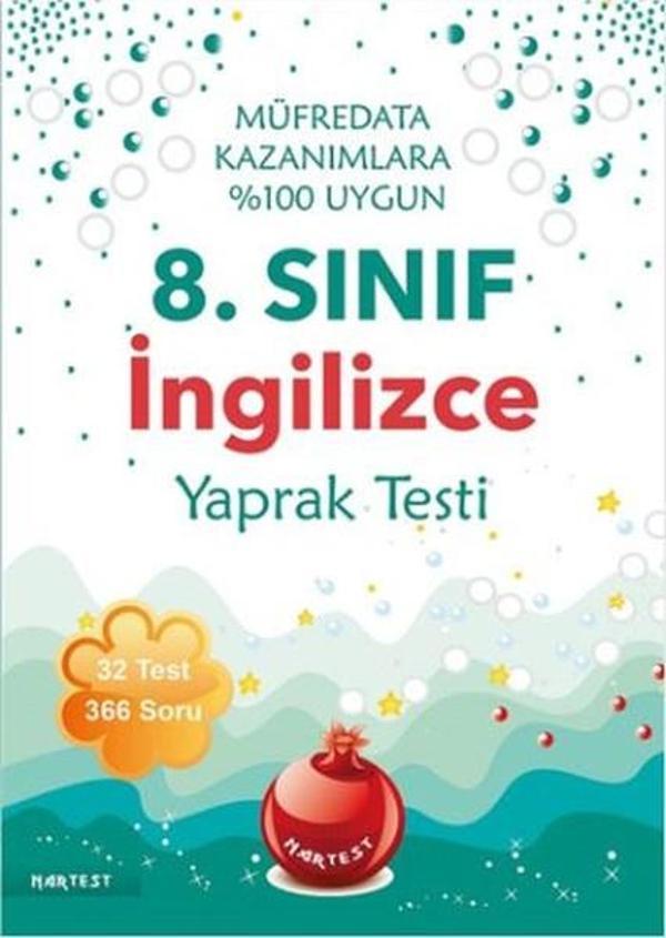 8. Sınıf İngilizce Yaprak Testi - Nartest Yayınevi - Image 1