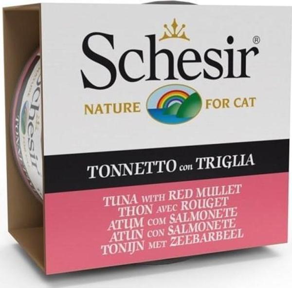 Schesir Ton ve Barbun Balıklı Jöleli Kedi Konservesi 85 Gr - Image 1