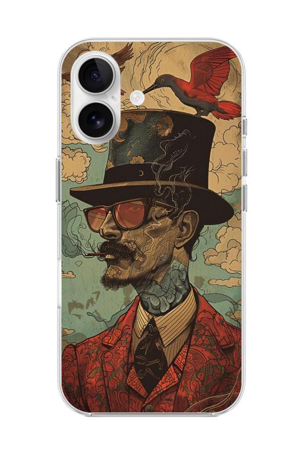 Dali Design İphone 16 Uyumlu Şeffaf Kılıf Fötr Tasarımlı - Image 1