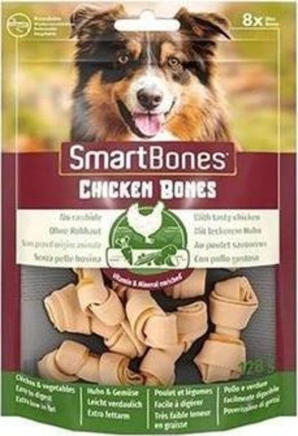 SmartBones Tavuklu Düğüm Köpek Ödül Kemiği Mini 8 Adet 128gr - Image 1