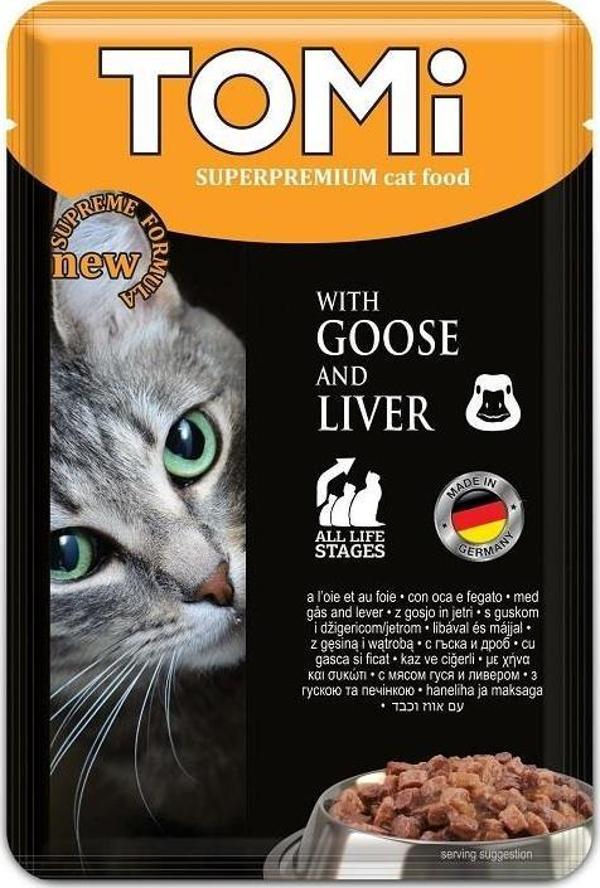 Tomi Premium Pouch Kazlı ve Ciğerli Yetişkin Kedi Konservesi 100 gr - Image 1