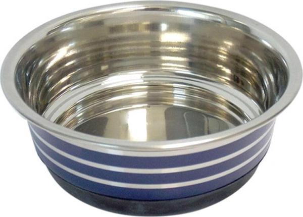 Tommy Renkli Kaymaz Tabanlı Çelik Kedi Köpek Mama Kabı 11 Cm 0,4 Lt - Image 1