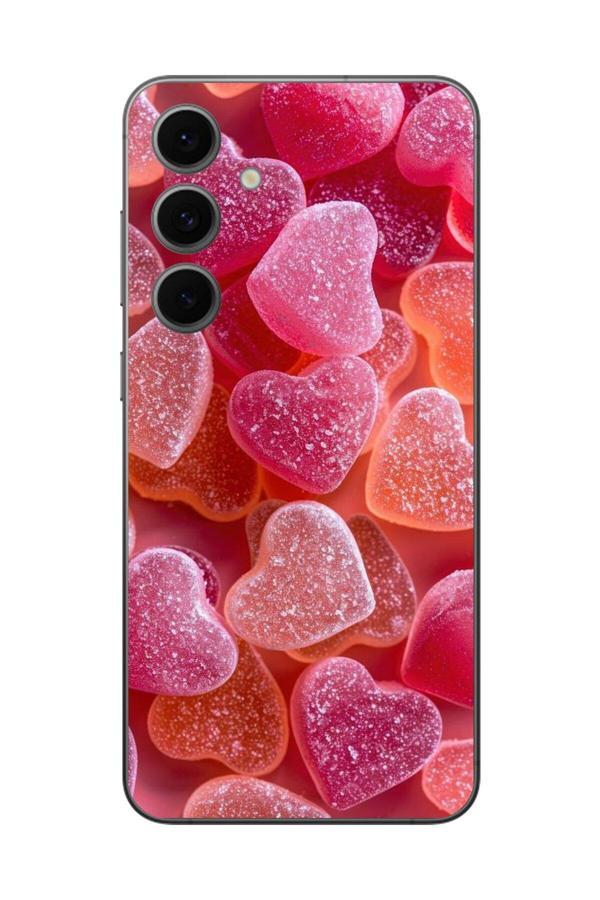 Dali Design Samsung Galaxy S24 Fe Uyumlu Şeffaf Kılıf Şeker Tasarımlı - Image 1