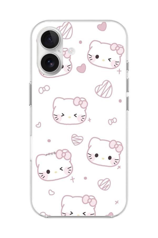 Dali Design İphone 16 Uyumlu Şeffaf Kılıf Hello Kitty Tasarımlı - Image 1