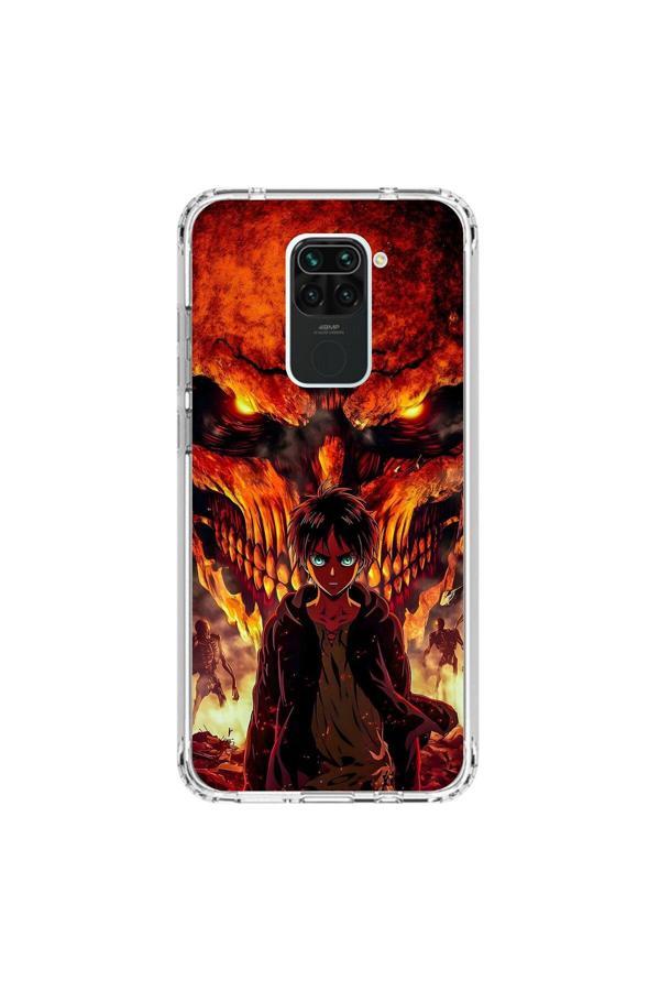 Dali Design Xiaomi Redmi Note 9 Uyumlu Şeffaf Kılıf Attack On Titan 2 Tasarımlı - Image 1