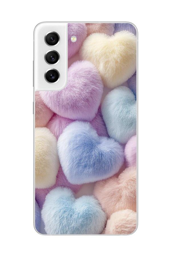 Dali Design Samsung Galaxy S21 Fe Uyumlu Şeffaf Kılıf Peluş Tasarımlı - Image 1
