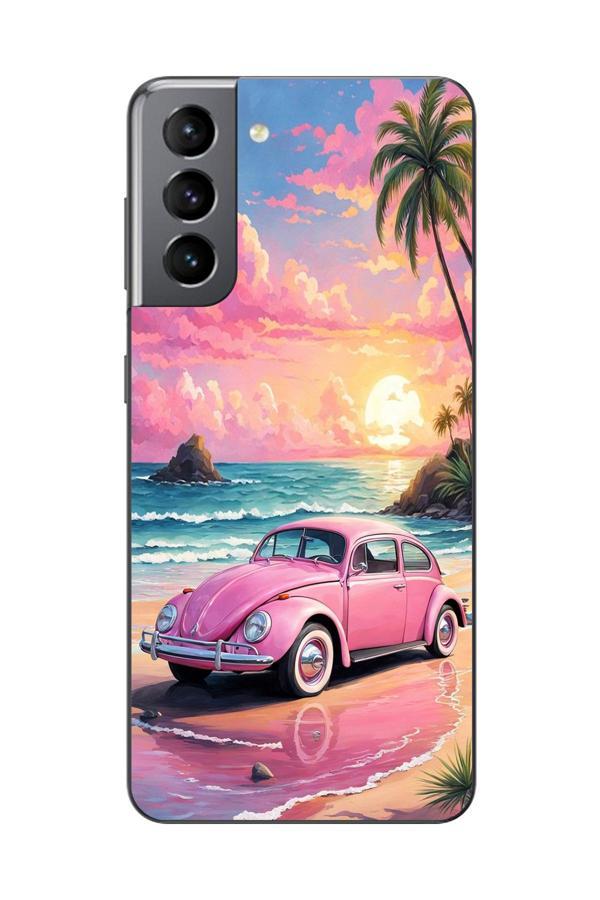 Dali Design Samsung Galaxy S21 Uyumlu Şeffaf Kılıf Araba Tasarımlı 3 - Image 1