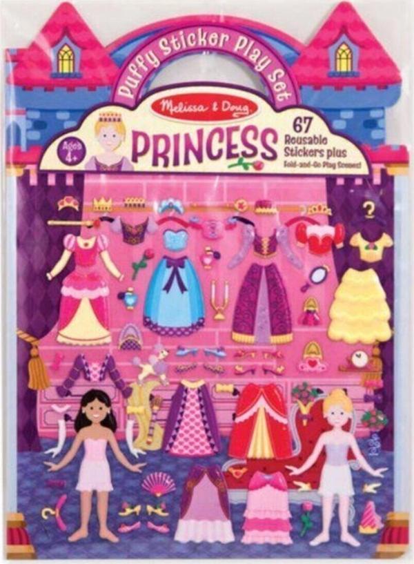 Melissa & Doug Prenses Kabartmalı Tak Çıkar Çıkartma Seti - Image 1