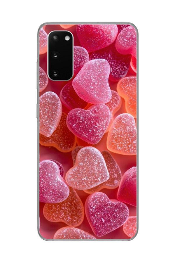 Dali Design Samsung Galaxy S20+ Uyumlu Şeffaf Kılıf Şeker Tasarımlı - Image 1