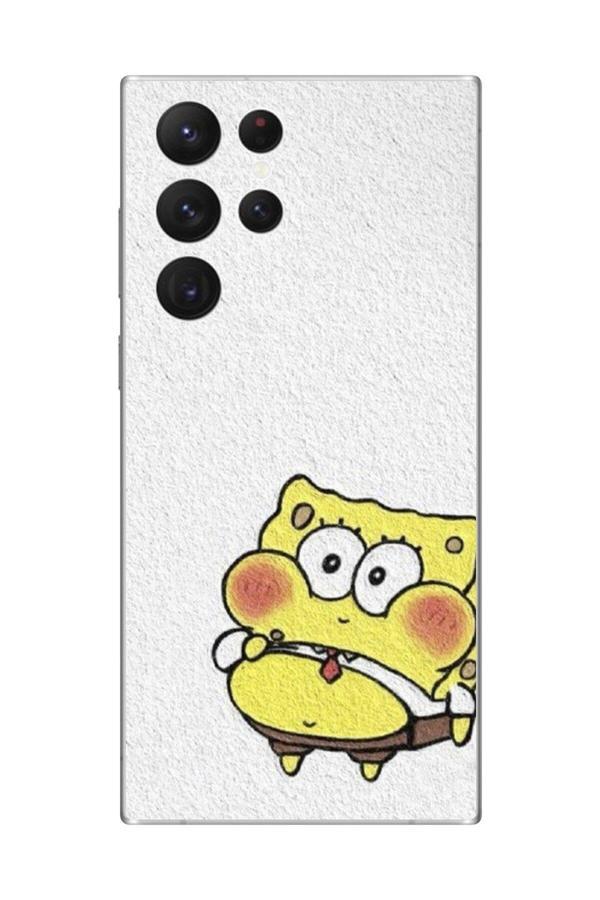 Dali Design Samsung Galaxy S22 Ultra Uyumlu Şeffaf Kılıf Sünger Bob Mini Tasarımlı - Image 1