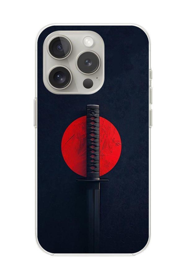Dali Design İphone 13 Pro Max Uyumlu Şeffaf Kılıf Samuray Kılıcı Tasarımlı - Image 1