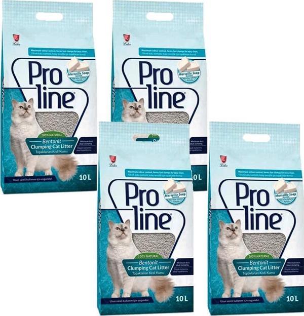Proline Marsilya Sabunu Kokulu Kedi Kumu 10 Lt 4 Adet - Image 1