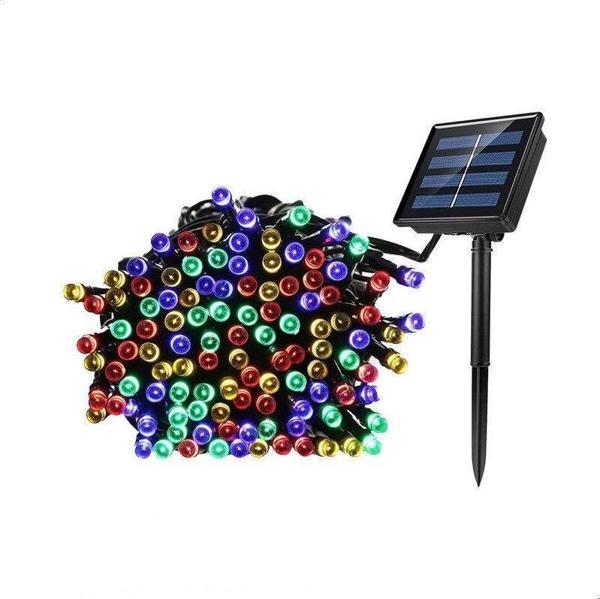 Schulzz Solar Güneş Enerjili Dış Bahçe 8 Modlu 20Metre 200 Led Aydınlatma Çok Renkli - Image 1