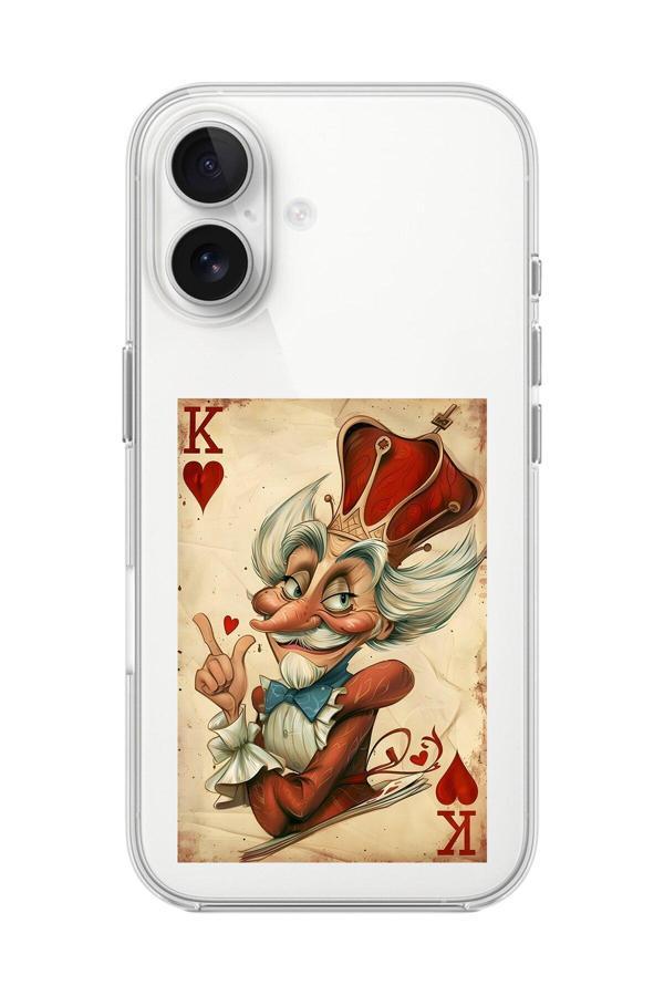 Dali Design İphone 16 Uyumlu Şeffaf Kılıf Kartlar King 4 Tasarımlı - Image 1