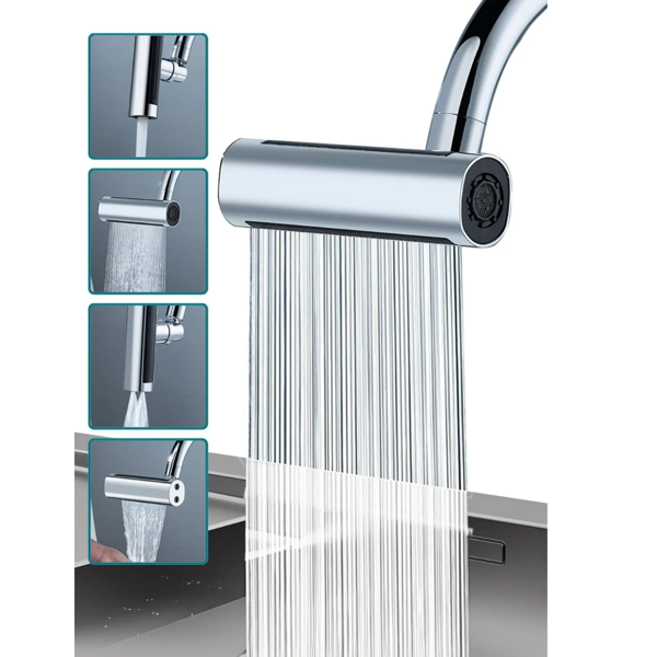 Mucit Home   Tasarruflu 4 Modlu Şelale Ayarlanabilir Musluk Başlığı Mutfak Banyo Perlatör Evye Lavabo Bataryası - Image 1