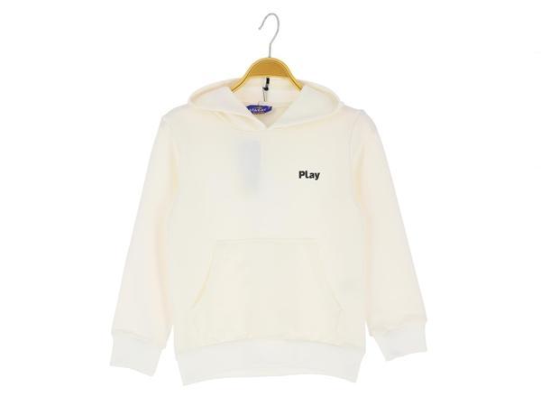 ŞERİT KAPÜŞONLU PLAY BASKILI İKİ İPLİK ŞARDONSUZ SWEATSHIRT - Krem - 4 Yaş - ATA30735.0-Krem-4 Yaş Krem - Image 1