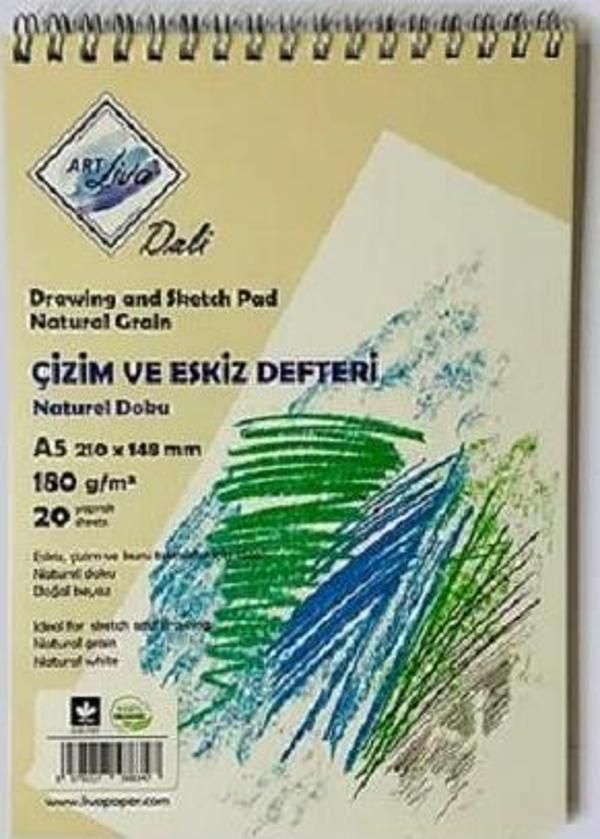 Art Liva Dali Eskiz ve Çizim Defteri 180gr A5 20 Yaprak - Image 1