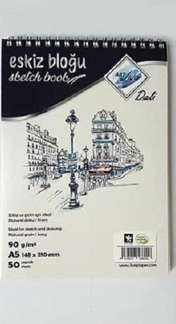 Art Liva Dali Eskiz ve Çizim Defteri 90gr A5 50 Yaprak - Image 1