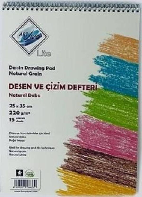Art Liva Lite Desen ve Çizim Defteri 25x35 220gr 15 Sayfa - Image 1