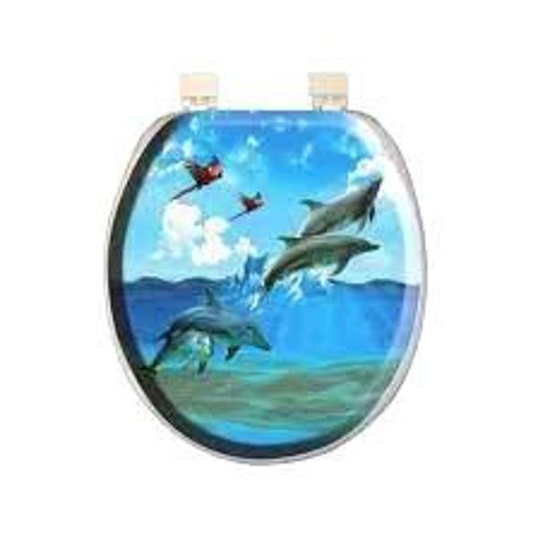 DESENLİ YUMUŞAK KLOZET KAPAK BÜYÜK PUF 42x41cm (5365) - Image 1