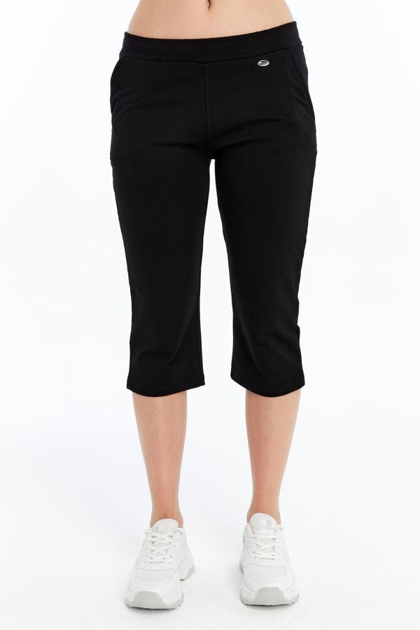 Kadın Kapri Siyah Büyük Beden Eşofman Altı K-225 - Image 1