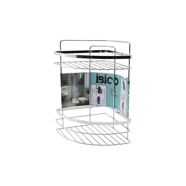 LAMALI   2 KATLI - ÜÇGEN   KROM   METAL  BANYO KÖŞELİK - DUŞKABİN RAF (5365) - Image 1