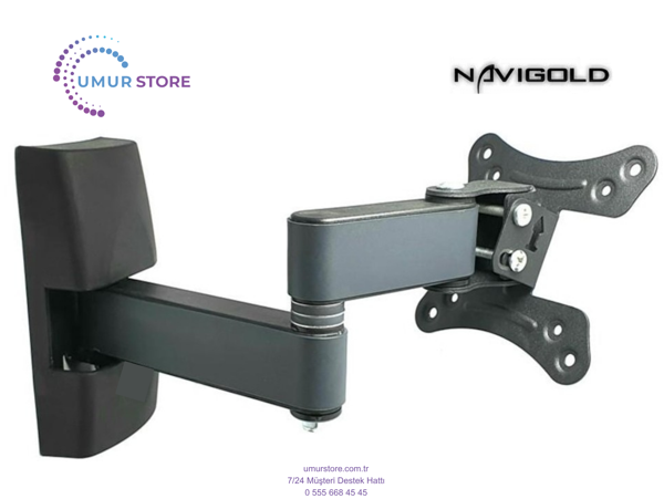 Navigold 24" 61 cm Ekran 12V/220V 14”- 28” Monitör Lcd Led TV Hareketli Askı Aparatı - Image 1