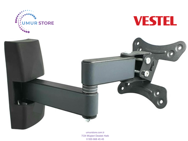 VESTEL 24h8530 Hd 24" 61 Ekran Uydu Alıcılı 14”- 28” Monitör Lcd Led TV Hareketli Askı Aparatı - Image 1
