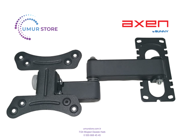 Axen 24” AX24LEDI262C-S 17”- 27” Uyumlu Monitör Lcd Led TV Hareketli Duvar Askı Aparatı - Image 1