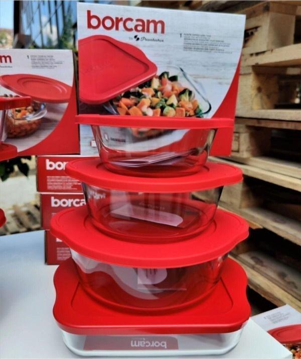 Paşabahçe Kırmızı Kapaklı Borcam Seti 4'lü - Image 1