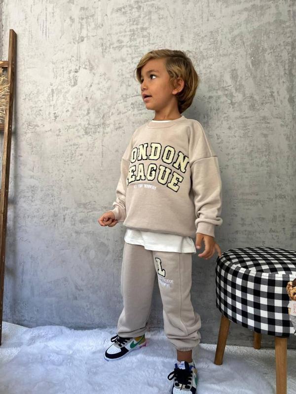 Cg Kids London League Süzüne Nakış işlemeli 3 iplik Alt Üst Takım Süper Kalite Kumaş - Image 1