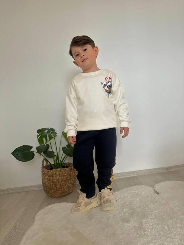 Cg Kids Paw Patroll Erkek Çocuk 3 iplik Şardonlu Alt Üst Takım Süper Kalite Kumaş Sırt Baskı Detaylı - Image 1