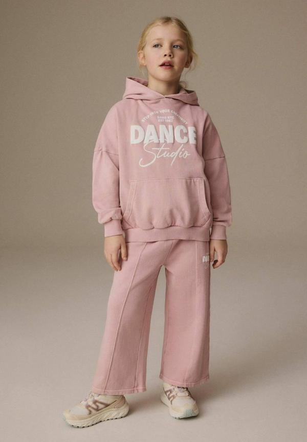 Cg Kids Dance kabartma baskılı kapşonlu 3 iplik kız çocuk alt üst takım süper kalite kumaş - Image 1