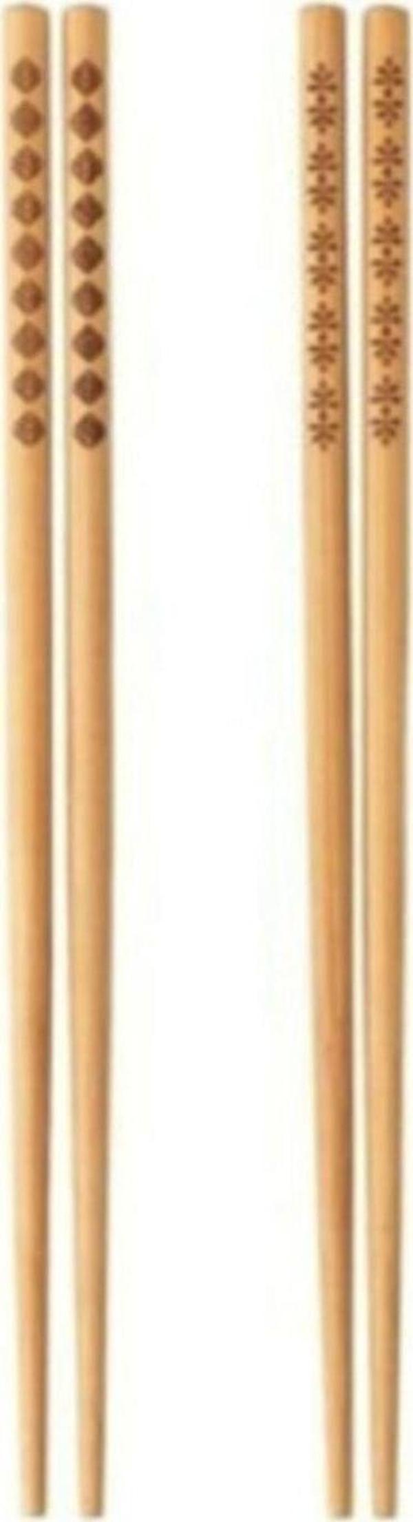 Aşçıbaşı Ticaret Bambu Yıkanabilir Japon Çin Yemek Çubuğu 2 Çift - Image 1