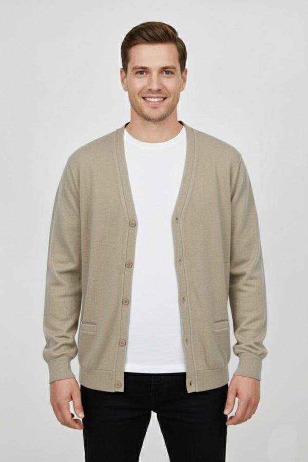 Erkek Spor Selanik Düğmeli Hırka Regular Kalıp BGL-ST04873 - Image 1