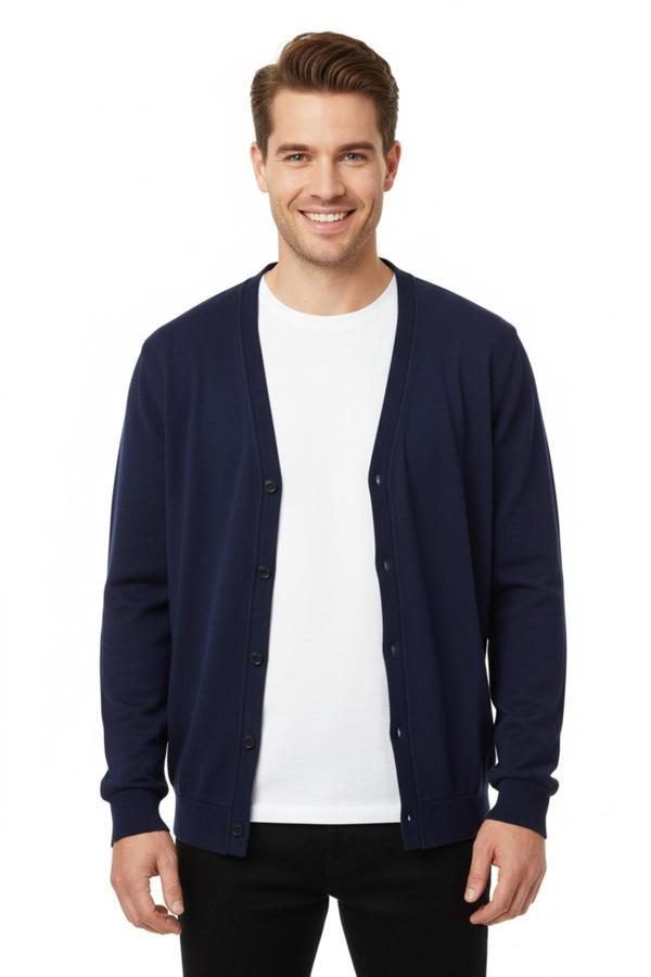 Erkek Spor Selanik Düğmeli Hırka Regular Kalıp BGL-ST04873 - Image 1